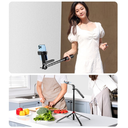 Ulanzi MA09 V2 / SK-07 (M013GBB2) - selfie stick i mini statyw do smartfona lub kamer sportowych - przykład użycia